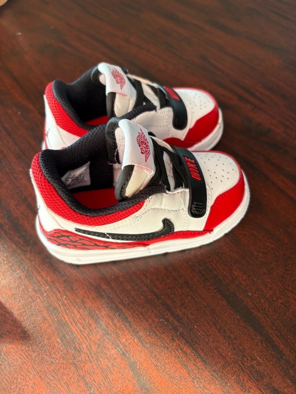 Kids Red & White Athletic Sneakers - Brand: Nike Jordan